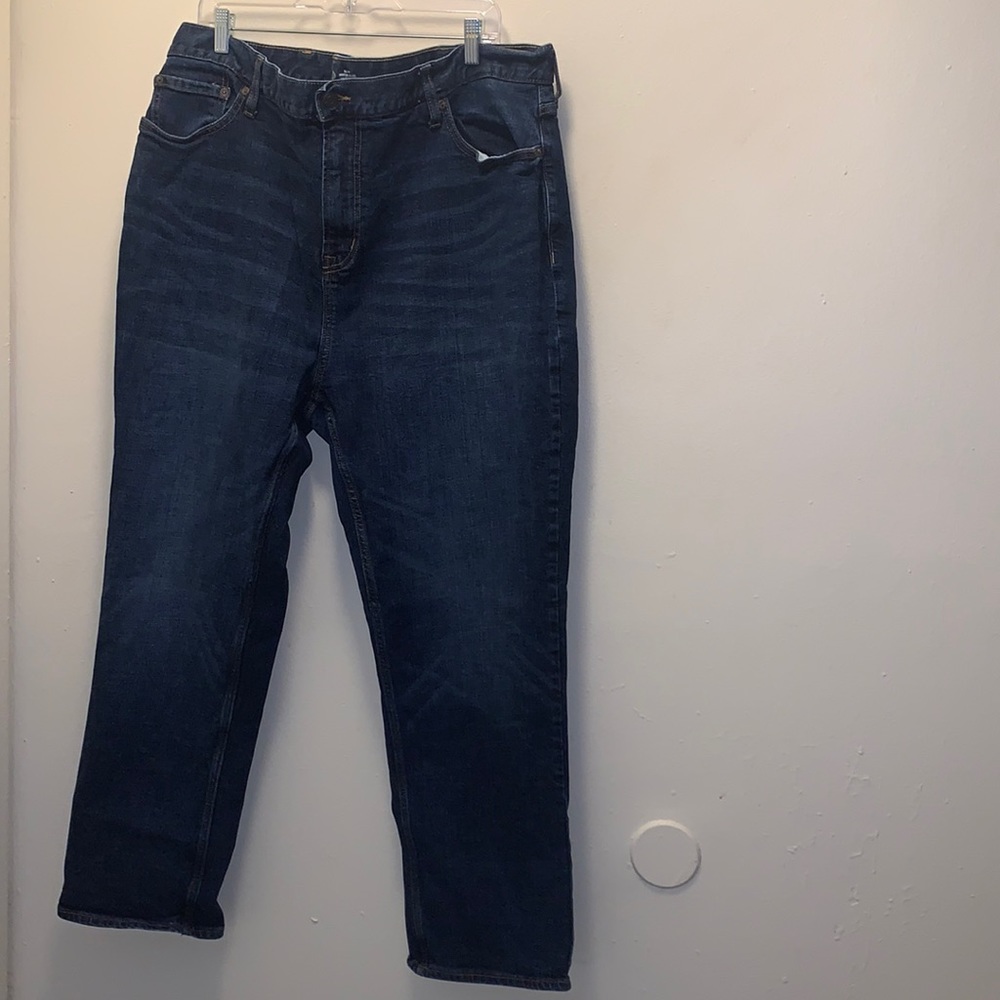 Old Navy Mens Built in Tough Slim Dark Blue Jeans size 44x30